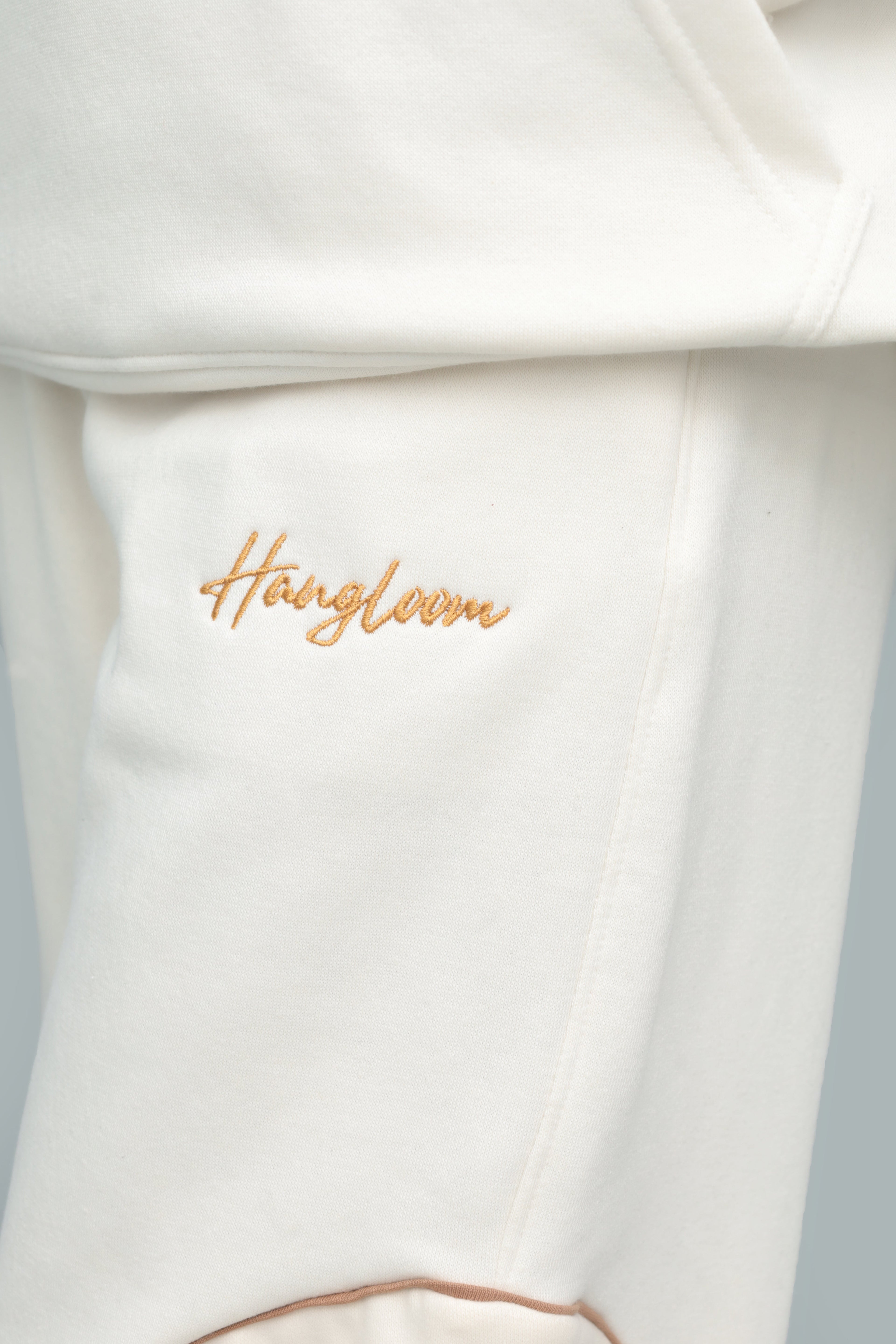 Unisex Beige Baggy Panelled Trousers – Relaxed Fit Streetwear Pants | HANGLOOM