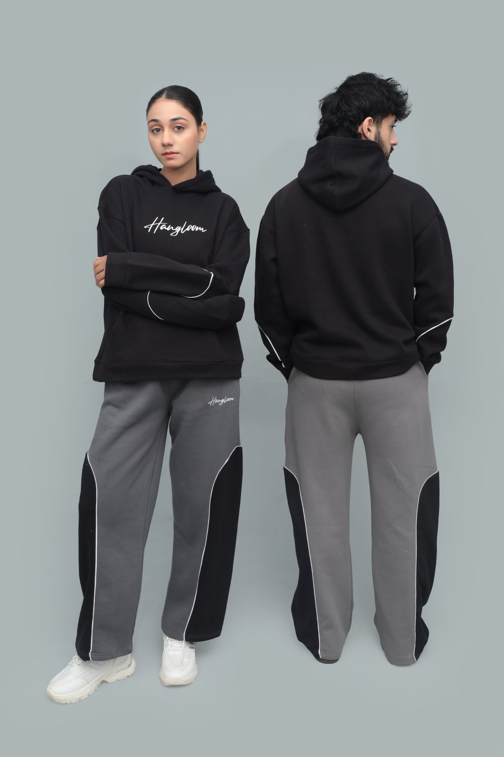 Unisex Signature Contrast Panel Hoodie & Jogger Co-Ord Set – Hangloom