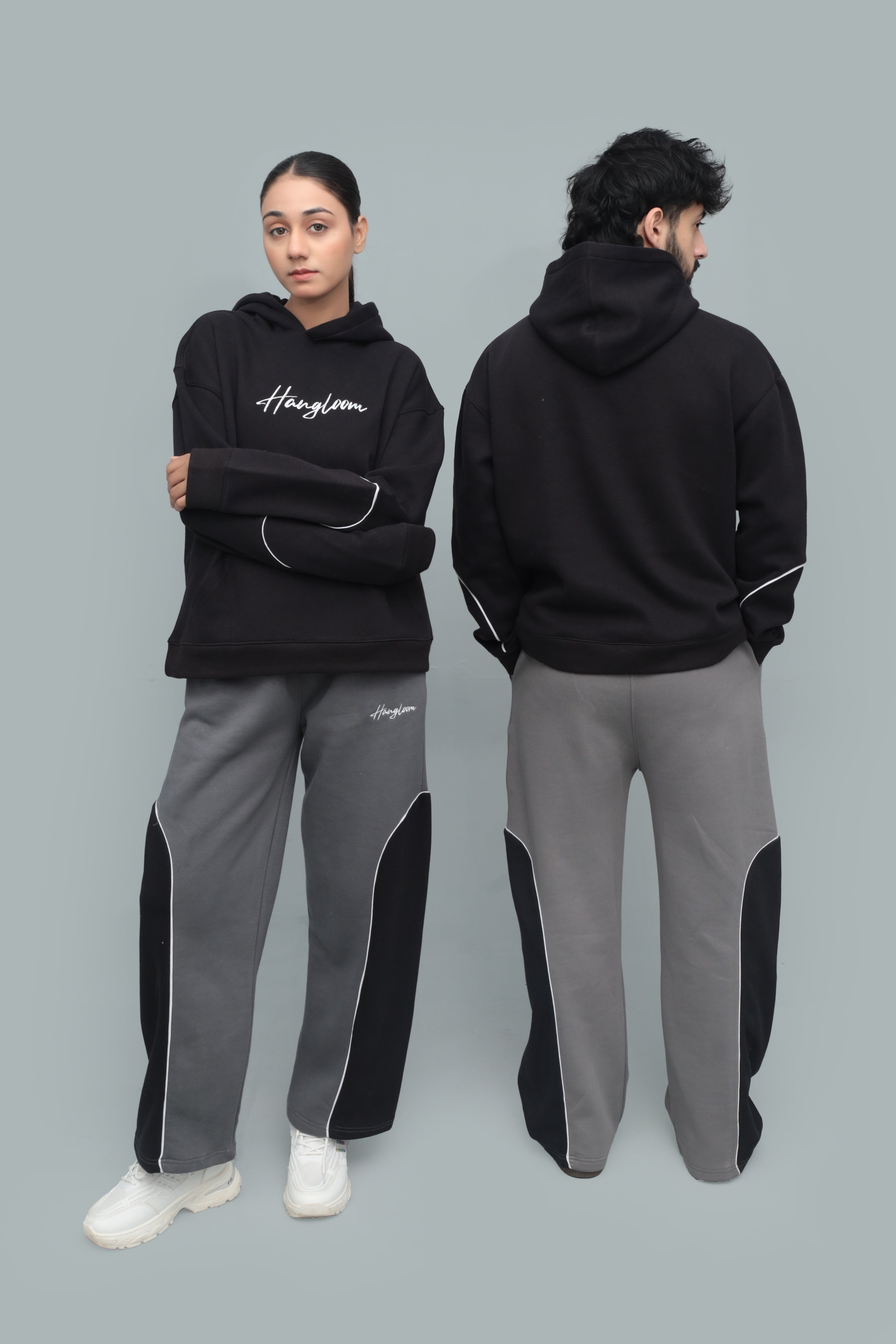 Unisex Signature Contrast Panel Hoodie & Jogger Co-Ord Set – Hangloom