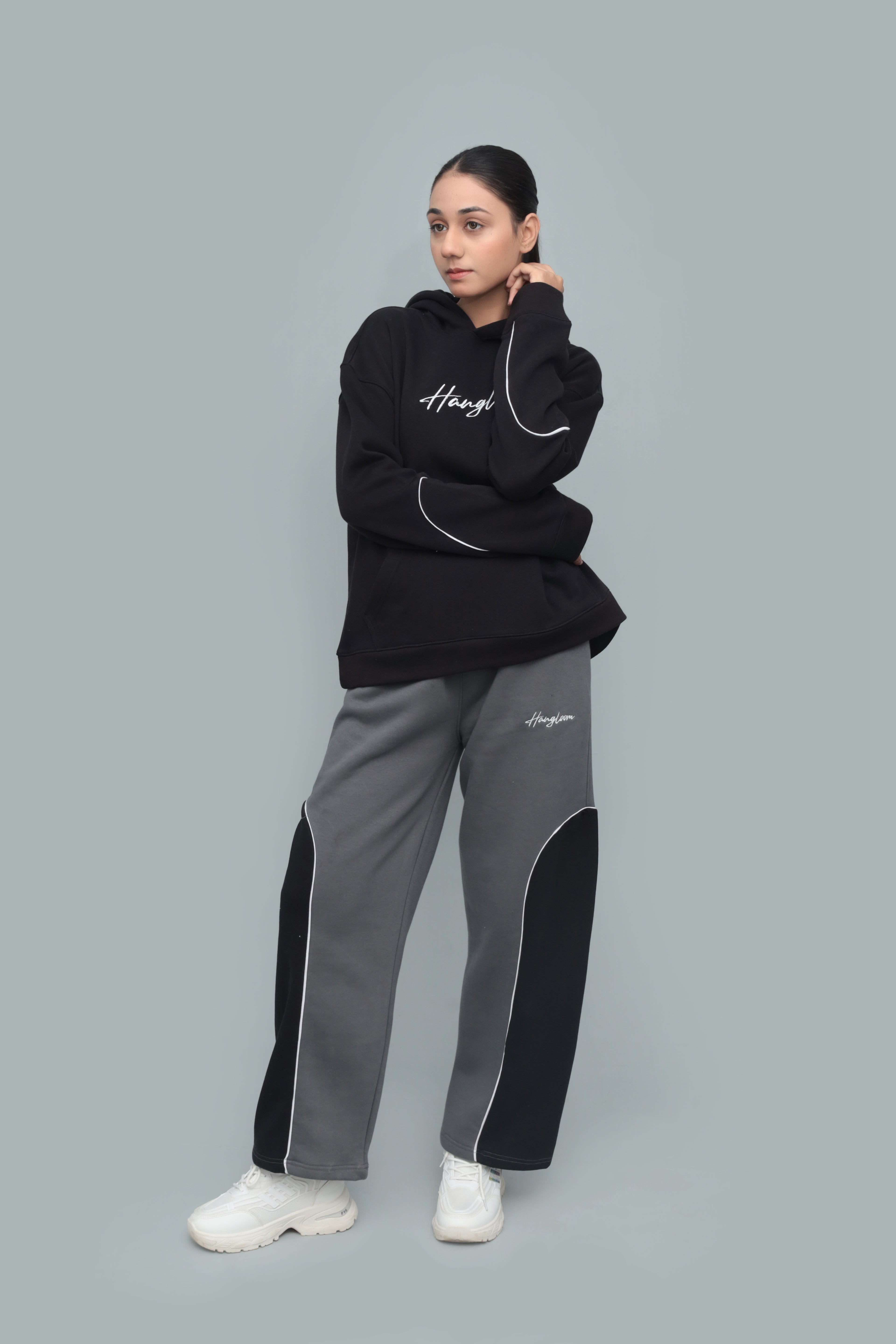 Unisex Signature Contrast Panel Hoodie & Jogger Co-Ord Set – Hangloom