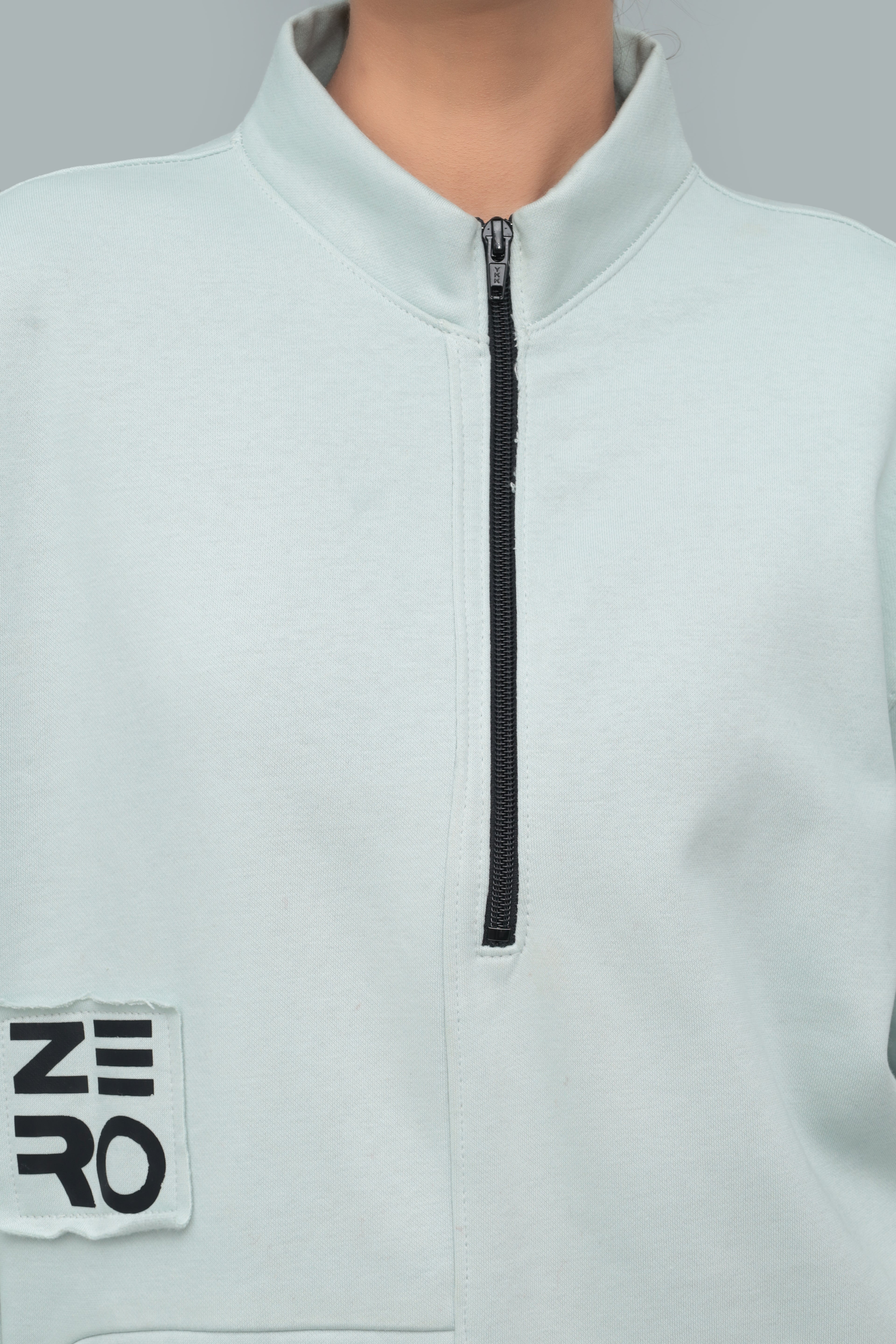 Unisex Ice Gray Quarter‑Zip Oversized Sweatshirt – 320 GSM Heavy Fleece | HANGLOOM