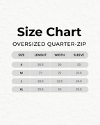 Unisex Ice Gray Quarter‑Zip Oversized Sweatshirt – 320 GSM Heavy Fleece | HANGLOOM