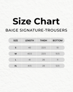 Unisex Beige Baggy Panelled Trousers – Relaxed Fit Streetwear Pants | HANGLOOM